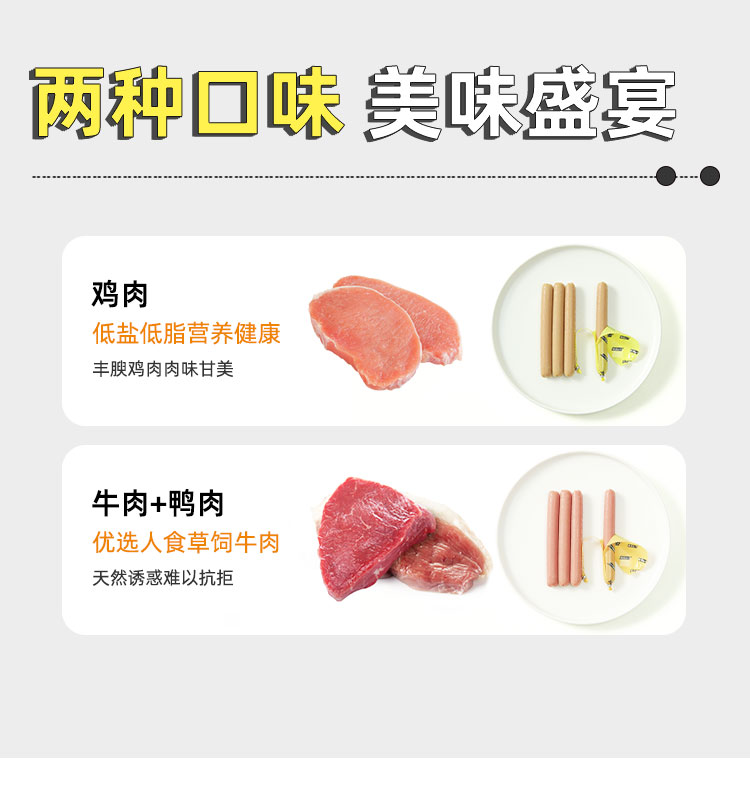 佩妮61狗狗零食补钙火腿肠950g/60根