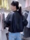 韩版圆领机车皮衣女2025春秋新款高级感小个子宽松时尚气质PU夹克