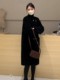 今年流行双排扣羊羔毛大衣女2024秋冬新款慵懒风皮毛一体中长外套