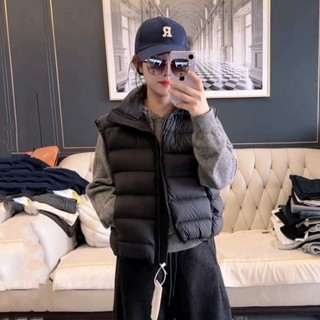 Korean Style Stand-Up Collar Casual Warm down Vest for Women 2025 Autumn and Winter New Design Petite White Duck down Vest