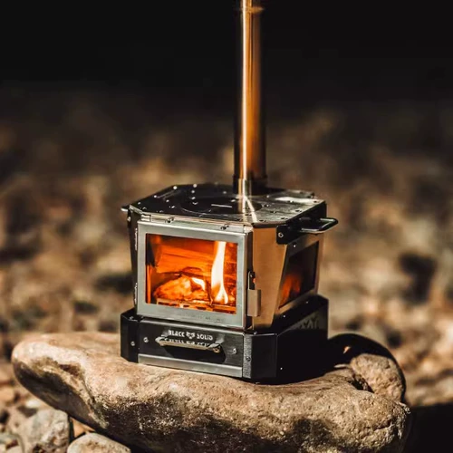 Черная однотонная звезда для банкета, мини-версия, уличная дровяная печь, походная плита для приготовления чая, домашний обогреватель, маленькая настольная печь для просмотра