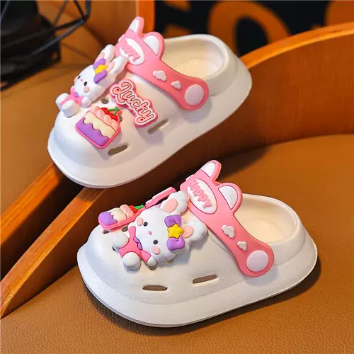 Детские слайдеры, летние мультяшные тапочки, нескользящие туфли, мягкая подошва