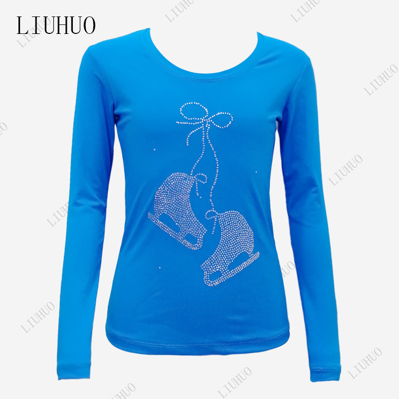 LIUHUO figure skating training suit long sleeve slim top T-shirt BD413