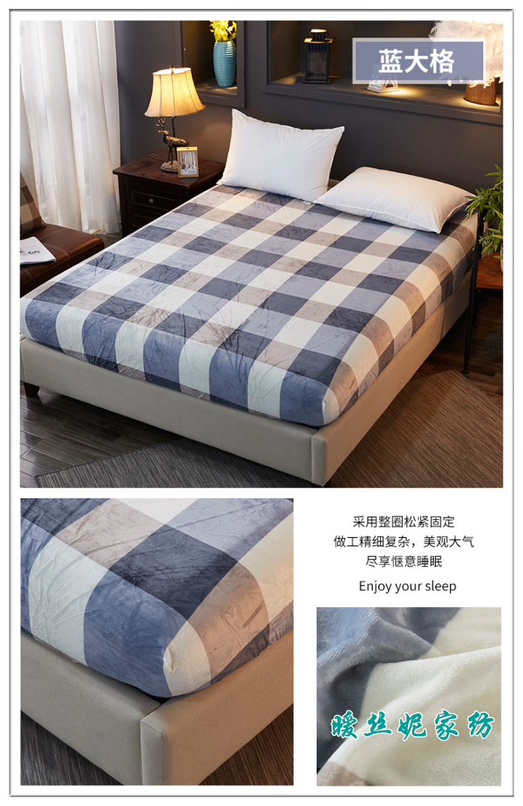 Giường flannel san hô lông cừu trải giường 90 * 100 * 120 * 135 * 150 * 180 * 190 * 200 * 220 Ga chun và ga phủ