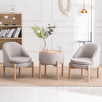 Modern Solid Wood Table And Chairs Tea Table Combined Clothing Shop Milk Tea Casual Office Reception Chair Restaurant Patio Hotel Folk Juku