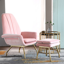 Minima Modern Single Sofa Hotel Clothing Guest Area Reception Coffee Beauty Salon Light Lavish Red Fashion Chair