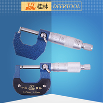 Guilin wall thickness mechanical engraving line micrometer single ball head double waist drum small head scale industrial machinery 0-25