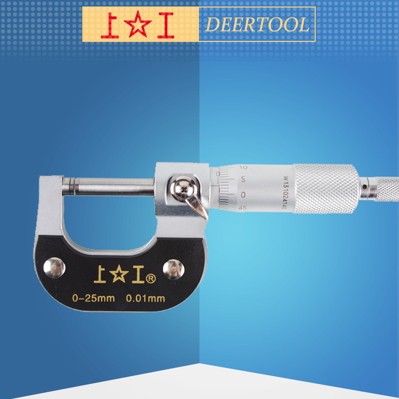 Upper work outer diameter micrometer machinery with scale 0-25-50-75-100-125-150-300 ruler frame