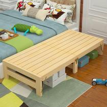 Solid wood female bed widening artifact boy simple 1 2 m children customized bed wrought-iron beds single splicing