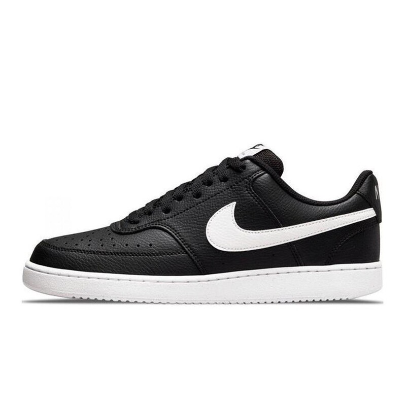 [Climbing] Nike Sneakers, Round Toe, Flat Sole, Lace-Up, Men'S, Black, Second Layer Cowhide