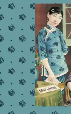 Flat cut without provincial robe fabric dew flower reflection(same style as the month card)