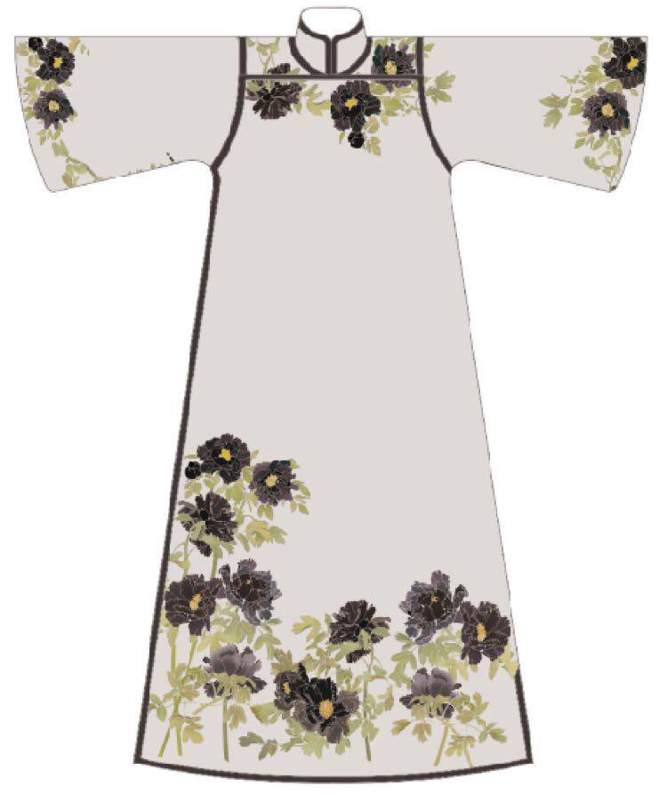 (Dark night cry) Republic of China flat cut a piece of inefficiency pouring large sleeves qipao cloth ancient costume Dao robe