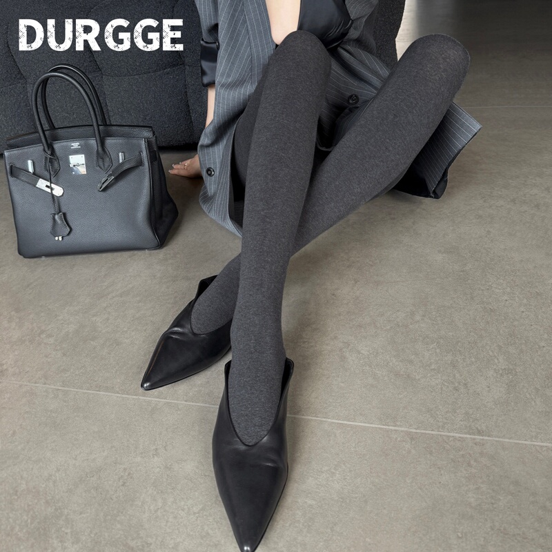 Japanese Durgge Autumn and Winter Soft Cotton High-End Smoky Gray Pantyhose Plain Matte Dark Gray Slight Compression Leggings Japanese Durgge Autumn and Winter Soft Cotton High-End Smoky Gray Pantyhose Plain Matte Dark Gray Slight Compression Leggings
