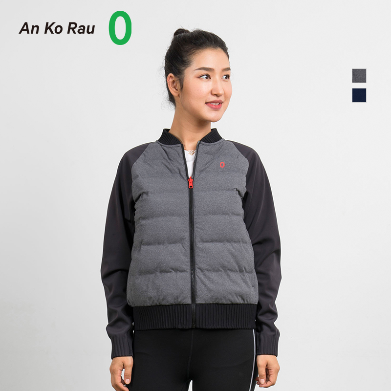 AnKoRau Angao's official warm anti-splash water double face splicing down jacket short coat female A0193DO01