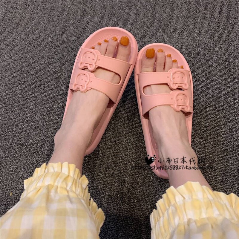 Japan Cute Teenage Girl Hearts Sandals Women Summer Soft Cute Nets Red Home With Non-slip Bath Cool Drag
