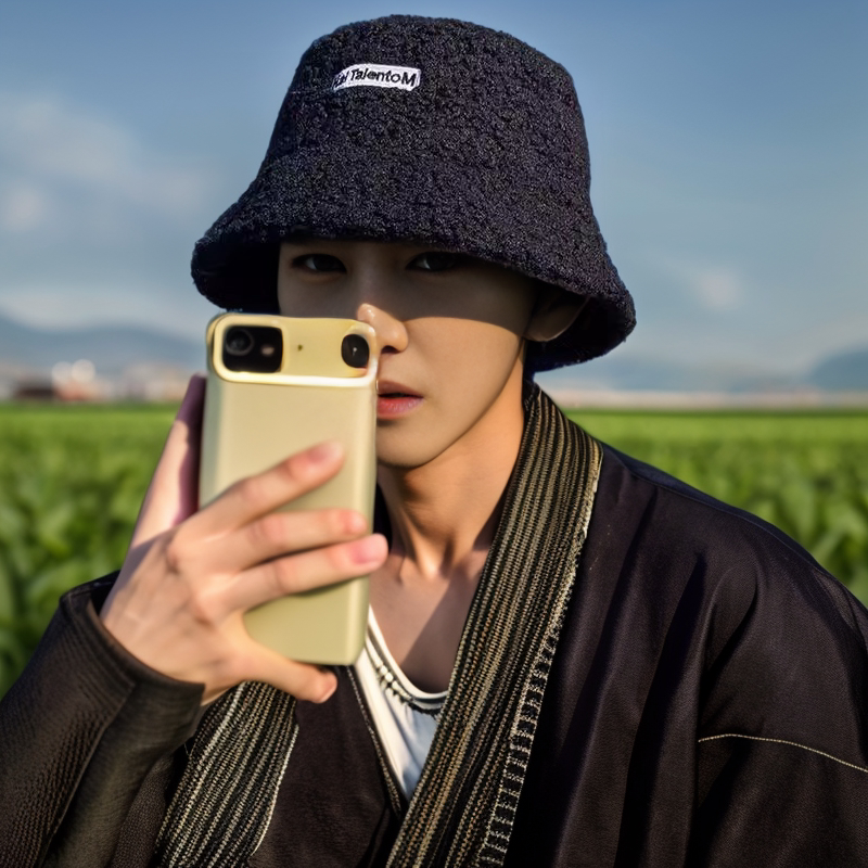 Men's Lamb Wool Bucket Hat, Trendy Brand for Spring and Autumn 2024, Warm Black Bucket Hat, Unisex Men's Lamb Wool Bucket Hat, Trendy Brand for Spring and Autumn 2024, Warm Black Bucket Hat, Unisex