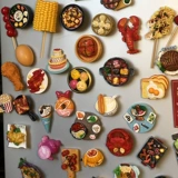 Трехмерный магнит на холодильник, милый реалистичный послеобеденный чай, популярно в интернете, 3D