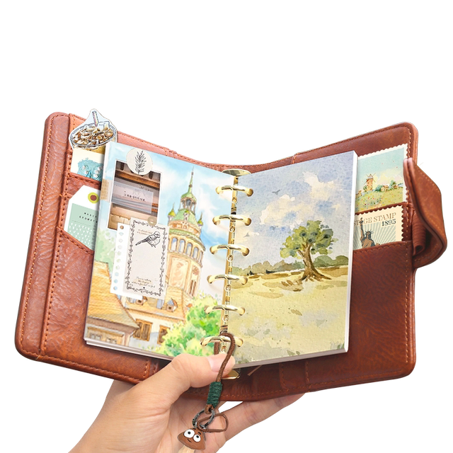 Pili Tiger Loose-Leaf Watercolor Book Mini Travel Watercolor