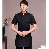 Черный фартук, короткий рукав