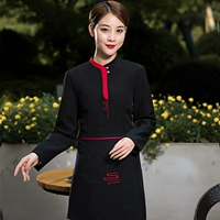 Черный лонгслив, фартук