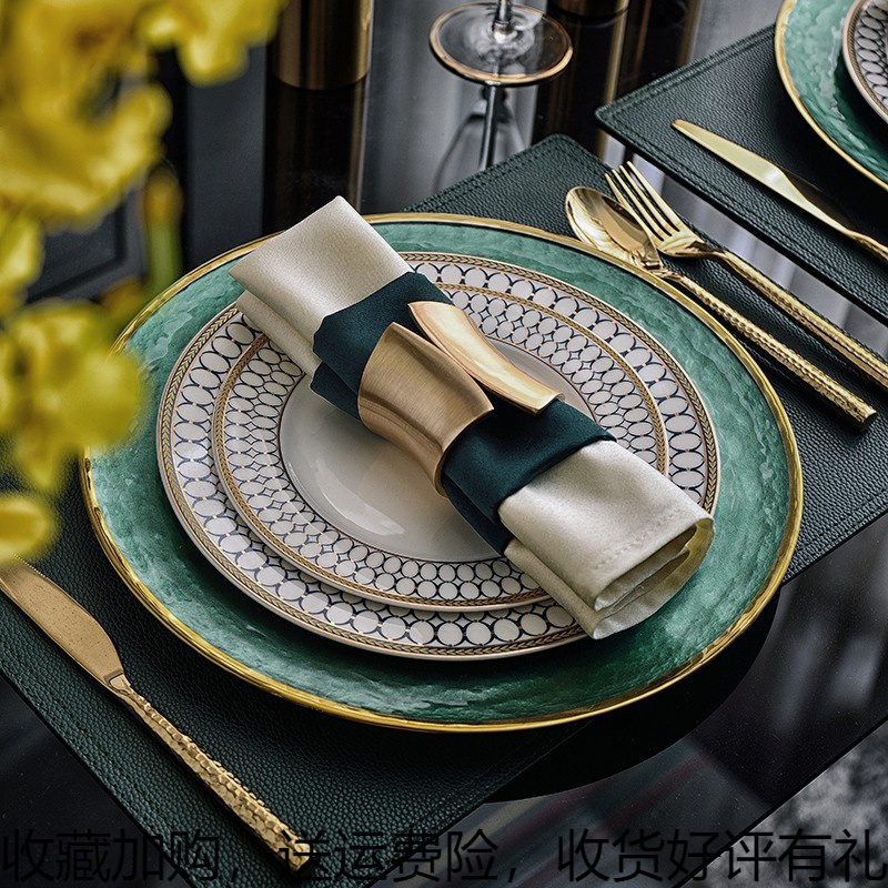 New store opens special European - style room meal simple bone ceramic plate decoration sample room setting