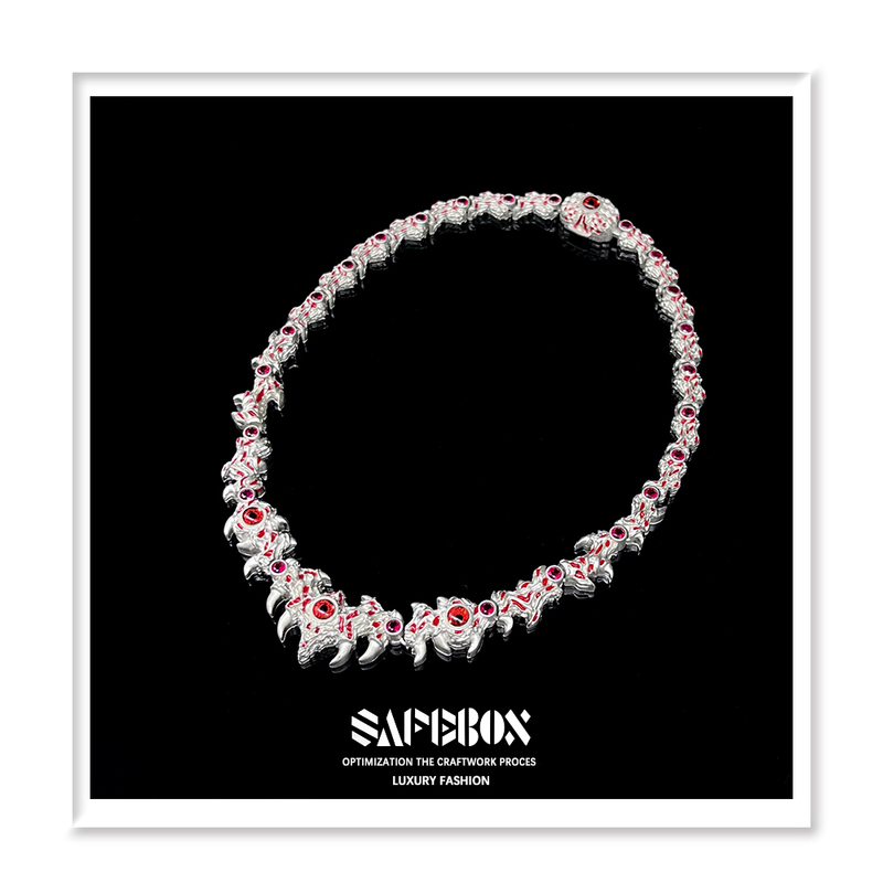 Safebox X Sasioverlxrd Collaboration'Parasite' Necklace and Ring Safebox X Sasioverlxrd Collaboration'Parasite' Necklace and Ring