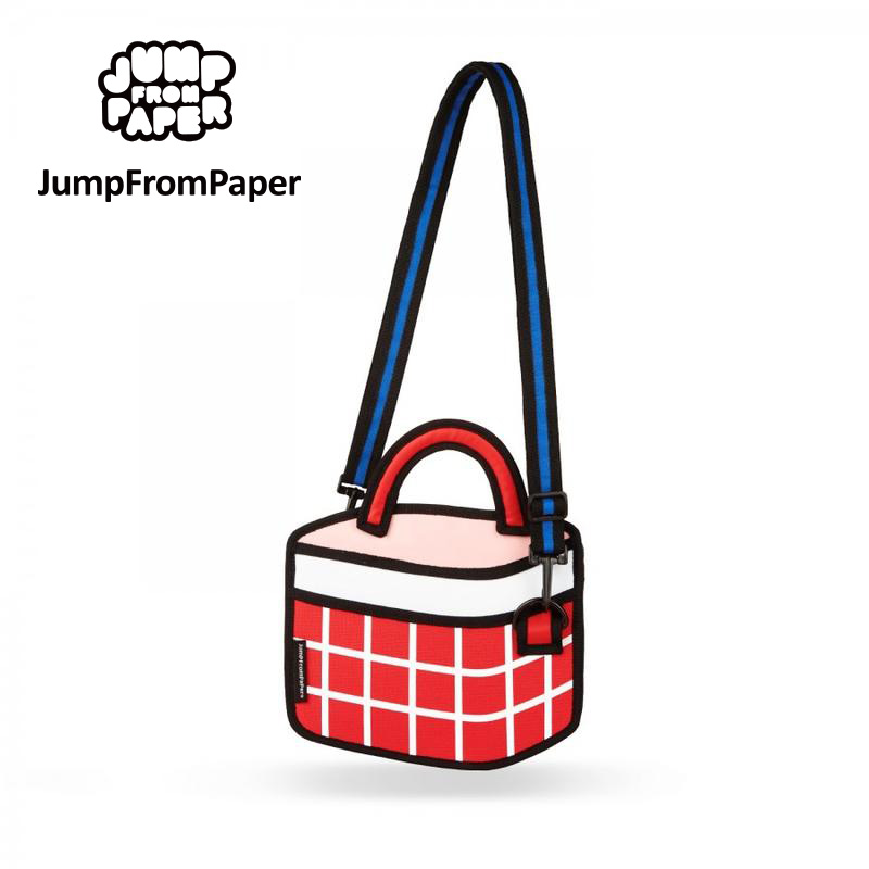 Jumps From Paper Deep Red Gryx Picnic Bag Package Bag Woman Bag Single Shoulder Bag Inclined Satchel ins2d