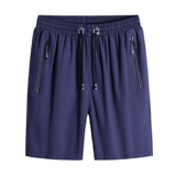 Шелковые быстросохнущие штаны, тонкие летние шорты для отдыха, для среднего возраста, большой размер