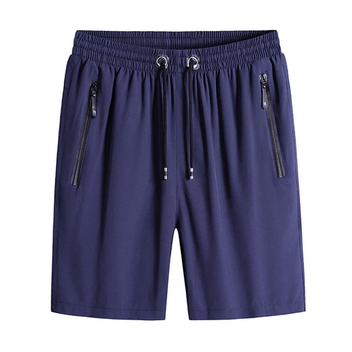 Шелковые быстросохнущие штаны, тонкие летние шорты для отдыха, для среднего возраста, большой размер