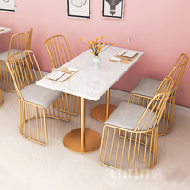 Dining Room Table Chairs Combined Milk Tea Shop Table And Chairs Net Red Sweet Shop Coffee Shop Burger Fried Chicken Shop Commercial Furniture