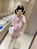 Японская милая розовая футболка, штаны