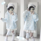 Летняя японская милая одежда для защиты от солнца с капюшоном, куртка, лонгслив