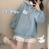 Оригинальная японская милая военно-морская утепленная куртка для школьников, свободный крой, с медвежатами