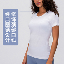 Summer yoga blouse women short sleeve tight quick-drying T-shirt gym running training slim top yoga suit summer