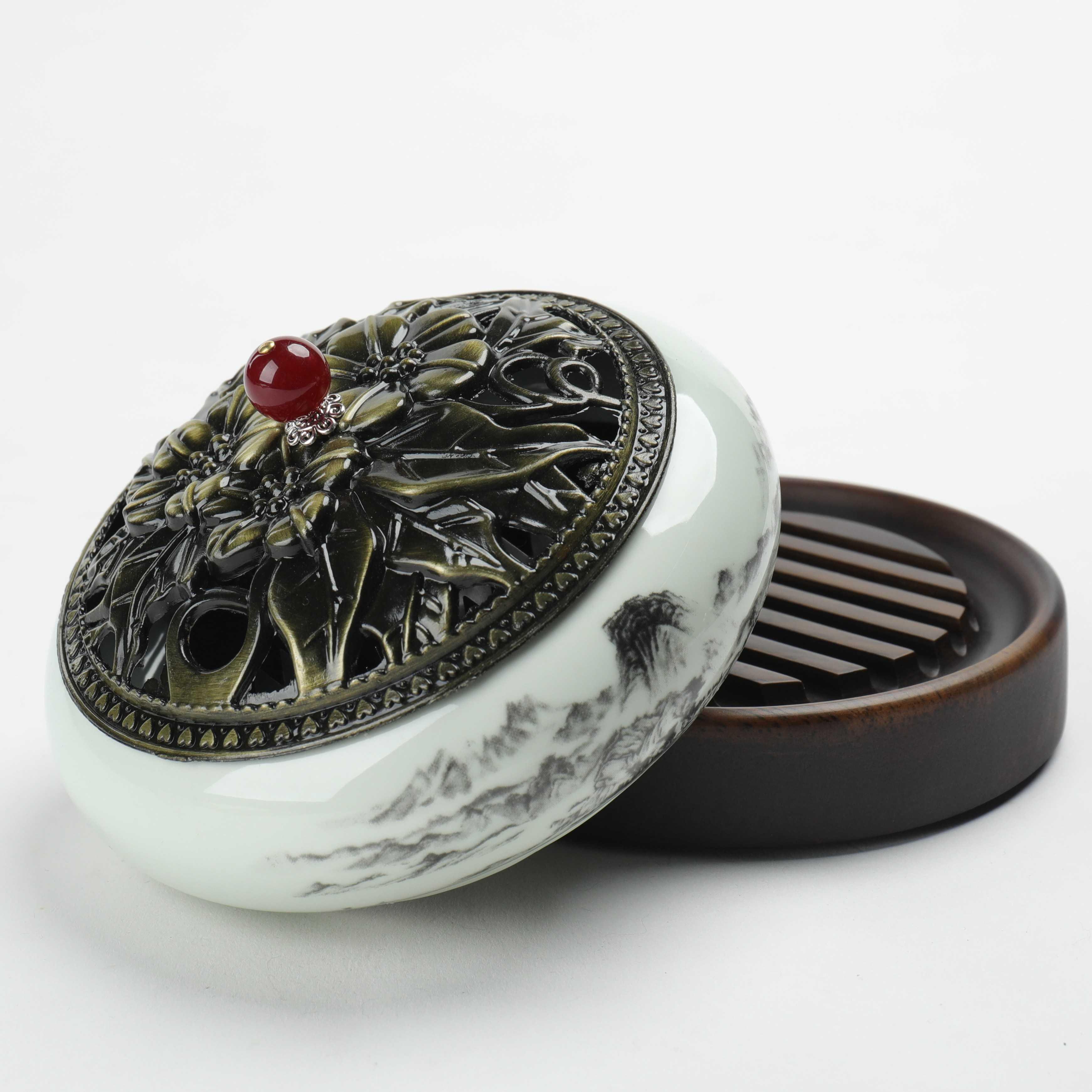 Mosquito incense stove Japanese style cute safety anti-scald mosquito incense box fire safety flood incense plate mosquito smoke incense plate box pattern incense plate