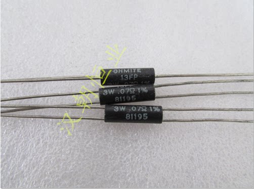 U.S.-made 13FPR070E 3W 0.07-Omega; 0.07R 1% current sense resistor