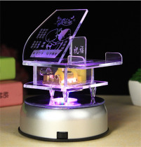 Creative Crystal Piano Sky City Customized Music Box Music Box Music Box Birthday Gift Tanabata Valentines Day Valentines Day to Girlfriend