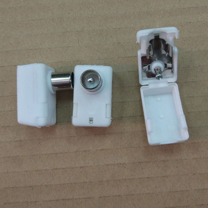 Cable TV connector TV bends plug TV straight plug horizontal bent bamboo knuckle head screw fixed male head