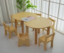 Kindergarten daycare table early education center solid wood childrens table and chair drawing writing game toy rectangular table