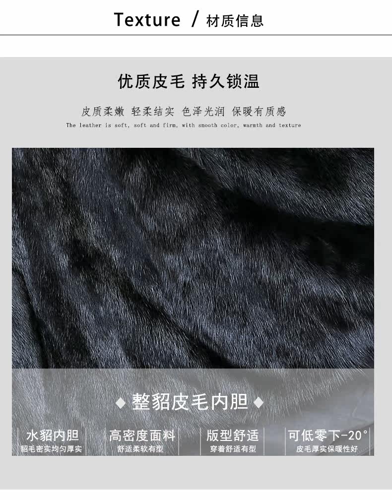 Меховая одежда 水貂皮草整貂内胆派克服男尼克服外套2021冬新款连帽亏100件秒杀