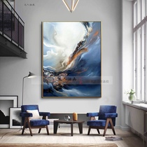 Abstract oil painting Pure hand-painted simple modern large-scale entrance porch painting vertical corridor aisle living room dining room mural