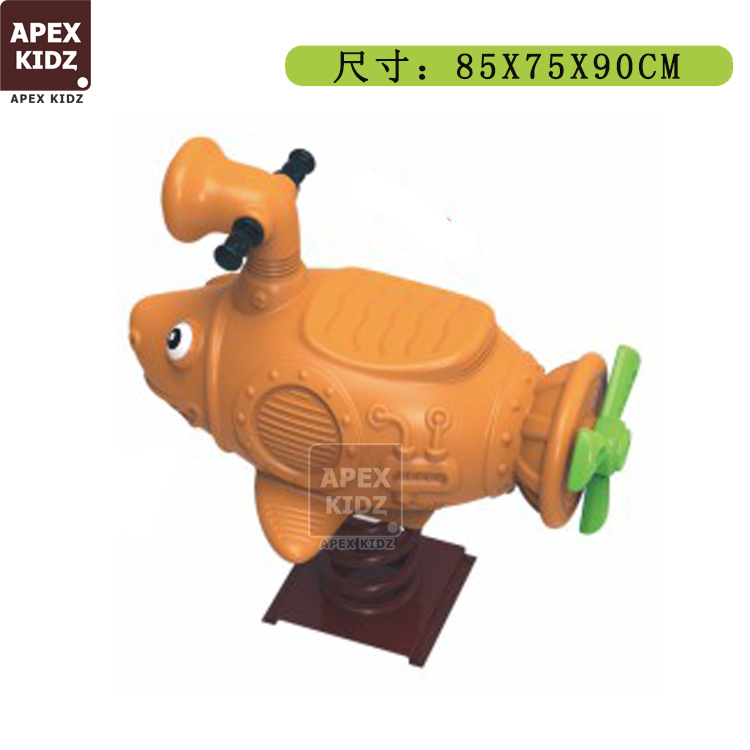 APEX KIDZ Kindergarten Outdoor PARK Community PLAYGROUND Children's spring rocking horse ROCKING MUSIC toy TROJAN horse