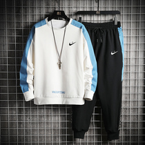 Nike Korean 2021 Mens sweater set with a set of trend spring and autumn clothes casual loose jacket