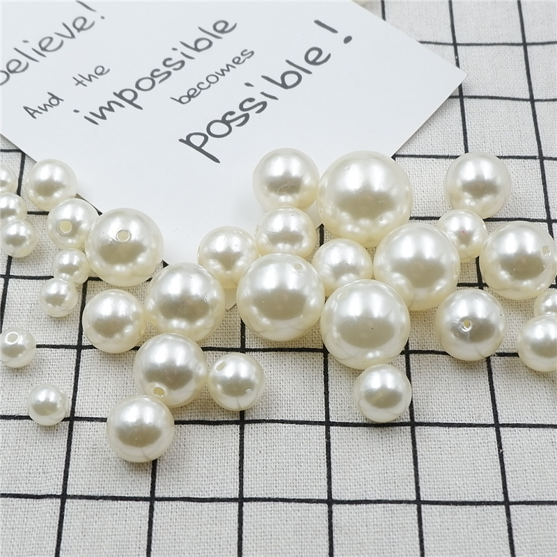 Straight Holes Plastic Imitation Pearl Diy Handmade Environmentally Friendly Pearl Fake Pearl Accessories Beads Necklace Loose Bead beads Bead Curtain Clothing Accessories