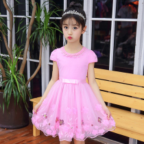 Girl Super foreign air princess dress 2021 summer new Korean version of puffy gauze girl skirt children sleeveless dress