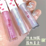 Блестящая тени для век, блестки для ногтей, осветляющий хайлайтер, палетка теней