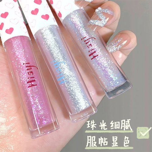 Блестящая тени для век, блестки для ногтей, осветляющий хайлайтер, палетка теней