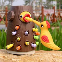 Chile Develops Pecking wood and bird catch Puzzle Toy Baby Boy Girl Child Fishing Magnetic Catch