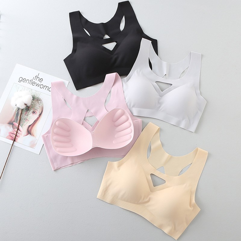 Beauty hậu thuẫn womens phù hợp với chưng diện một áo ngực vest áo ngực không rõ ràng tập trung tại một vòng thép chống sốc áo ngực yoga chạy ngủ mỏng.