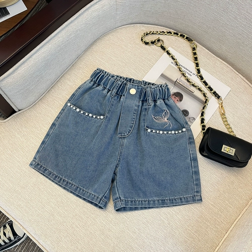 Джинсовая юбка, шорты, тонкие детские штаны, в западном стиле, в корейском стиле, детская одежда